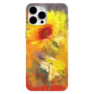 Ay Çiçeği Renkli Boyama Art Telefon Kılıfı