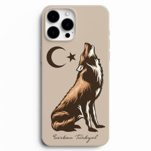Ay Yıldız Ve Kurt Desenli Kişiye Özel Telefon Kabı