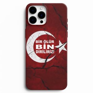 Bir Ölür Bin Diriliriz Tasarımlı İsme Özel Telefon Kılıfı
