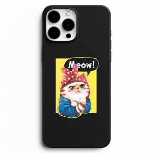 Meow Kedi Resimli Telefon Kılıfı
