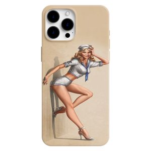 Pin Up Girl Denizci Kız Tasarımlı Telefon Kılıfı