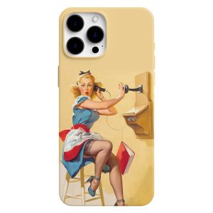Pin Up Girl Retro Telefon Tasarımlı Telefon Kılıfı