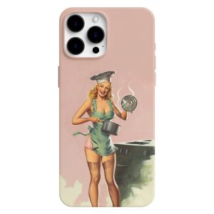 Pin Up Girl Yemek Pişiren Kadın Telefon Kılıfı