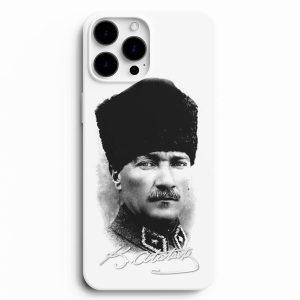Siyah Beyaz Kemal Atatürk Telefon Kılıfı