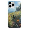 siyah kedi doga manzarali art telefon kilifi