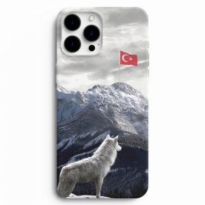 Türk Bayrağı Ve Kurt Baskılı Telefon Kabı Tasarımı
