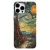 van gogh gece manzarali boyama tasarimli telefon kilifi