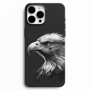 Kara Kartal Vektör Telefon Kılıfı