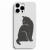 siyah kedi silueti telefon kilifi