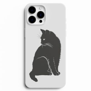 Siyah Kedi Silueti Telefon Kılıfı