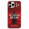 siz coksunuz biz turk telefon kilifi. gokturk askeri temali uc hilal baskili kisie olze telefon kaplari
