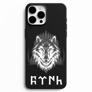 Göktürkçe Türk Yazılı Kurt Desenli Telefon Kılıfları