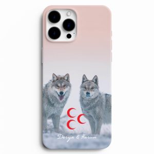 Sevgililere Hediye Kurt Baskılı Telefon Kılıfı