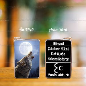 Ülkücü Tasarım Kurt Baskılı Çakmak
