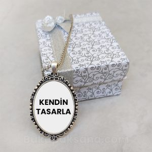 Oval Kolye Kendin Tasarla