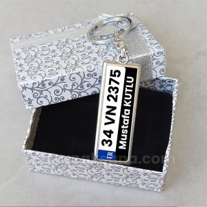 Metalik Plaka Anahtarlık