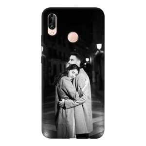 Huawei P20 Lite Telefon Kılıfı - Siyah Beyaz