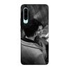 Huawei P30 resimli telefon kilifi siyah beyaz