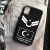 jandarma uzman cavus rutbesi ve bayrak baskili lazer isleme telefon kilifi