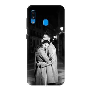 Samsung A30 Resimli Telefon Kılıfı - Siyah Beyaz