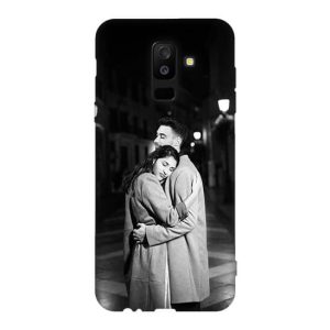Samsung A6 Plus Resimli Telefon Kılıfı - Siyah Beyaz