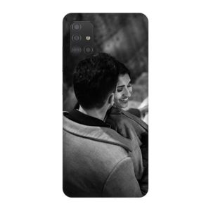 Samsung A71 Resimli Telefon Kılıfı - Siyah Beyaz