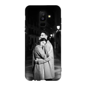 Samsung J8 Resimli Telefon Kılıfı - Siyah Beyaz
