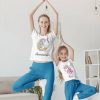 anne kiz tasarimli unicorn baskili tisort. annelere ozel ikili kombin tisortler ve anneler gunu hediyeleri