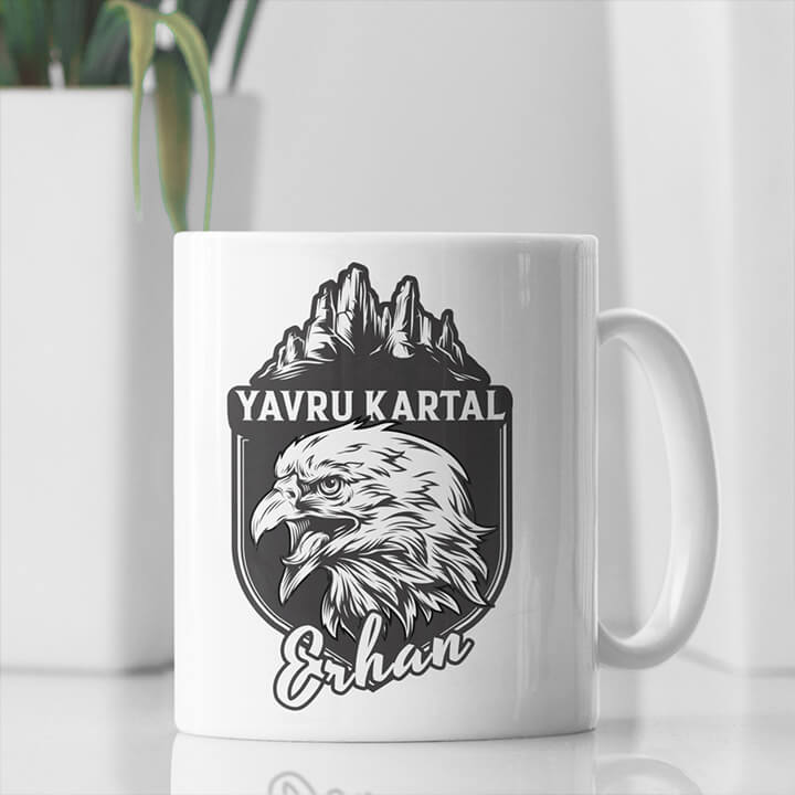 Baba Kartal Yavru Kartal Kupa Bardak - Görsel 8