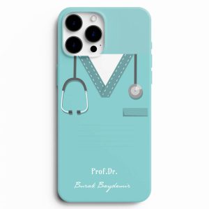 Doktor Önlüğü Tasarımlı İsme Özel Telefon Kılıfı