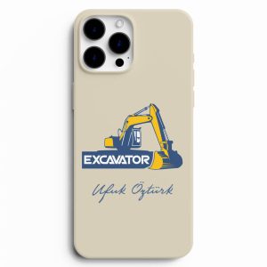 Ekskavatör Tasarımlı İsme Özel Telefon Kılıfı