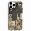 gezegen ve kelebek tasarimli retro baskili telefon kilifi