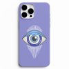 goz desenli mor silikon telefon kilifi
