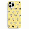 goz ve emoji baskili sari silikon telefon kilifi
