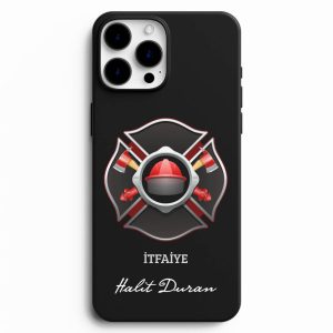 İtfaiye Logosu Tasarımlı İsme Özel Telefon Kılıfı