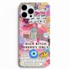 rich bitch energy only baskili telefon kilifi