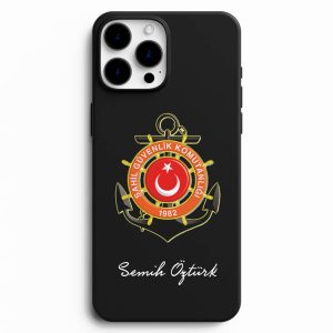 Sahil Güvenlik Logo Tasarımlı İsme Özel Telefon Kılıfı