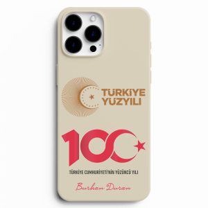 Türkiye 100 Yılı Logosu Tasarımlı Telefon Kılıfı