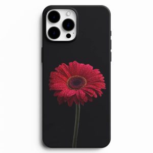 Kırmızı Çiçek İle Tasarlanmış Telefon Kılıfı