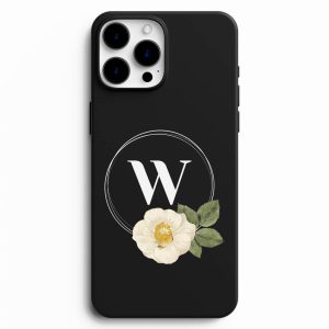 Kişiye Özel Çiçek Tasarımlı Monogram Telefon Kılıfı