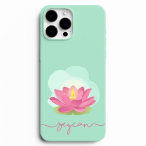 Kişiye Özel Pembe Lotus Çiçeği Telefon Kılıfı