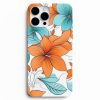 turuncu cicek desenli telefon kilifi