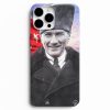 Ataturk gulumseyen portre tasarimli telefon kilifi