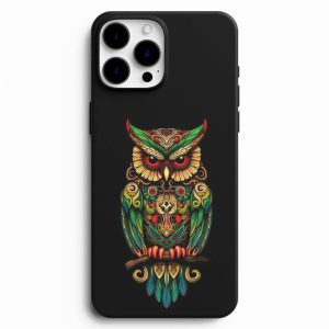 Baykuş Desenli Telefon Kılıfı
