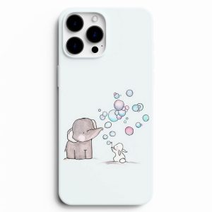 Fil Ve Tavşan Baskılı Özel Telefon Kılıfı