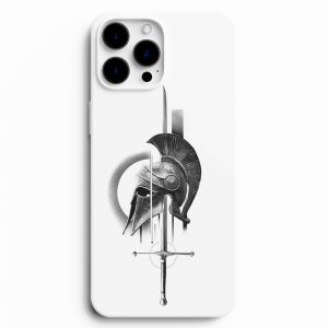 Gladyatör Miğferi Ve Kılıç Baskılı Telefon Kılıfı