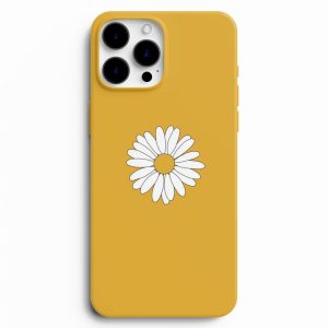 Papatya Baskılı Sarı Telefon Kılıfı
