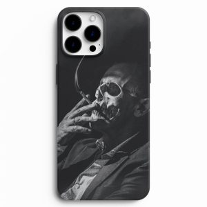 Sigara İçen İskelet Tasarımlı Telefon Kılıfı