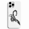siyah beyaz akrep desenli telefon kilifi
