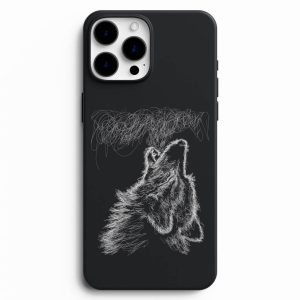 Uluyan Kurt Silueti Telefon Kılıfı